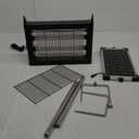 Solar Bug Zapper Outdoor, Mosquito Zapper Waterproof Electric Fly Zapper Rechargeable Mosquito Killer Lamp with 10W Solar Panel, 4500V Cordless Fly Trap for Backyard, Patio, Garden, RV, Camping (Dark Black)