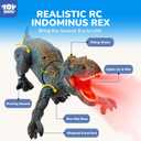 STEAM Life Remote Control Dinosaur Toy, RC T-Rex with Lights, Sounds & Mist Spray, Walking Robot Dinosaur Toys for Boys Age 4-7, Rechargeable Large Dinosaurs Toy Gift