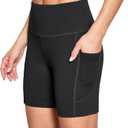 baleaf Women's 6"/8" High Waisted Biker Shorts with Pockets for Gym Workout Yoga Running Athletic (XXXL)