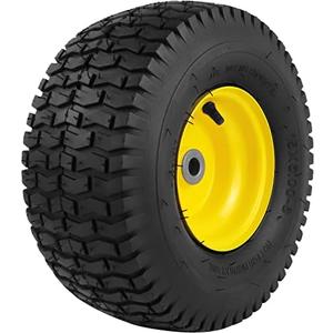 1PCS 15x6.00-6 Lawn Mower Tires, 4 Ply Tubeless 15x6-6 Front Tire Assembly Replacement for Craftsman/John Deere/Cub Cadet Riding Mowers,570lbs Capacity,3" Offset Hub,3/4" Bushing : Patio, Lawn & Garden