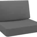 idee-home Outdoor Cushions for Patio Furniture, Outdoor Seat Cushion | Waterproof Hampton Bay Deep Seat Replacement Couch Chair Cushions for Garden Lawn Backyard Deck, Grey 28.5 x 28.5