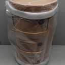 COZYMATIC 3 Tier Round Nightstand with Storage, Modern Style Side Table, Small Cupboard Cabinet with 3 Drawers for Living Room, Bedroom, Bathroom, Narrow Space, Yellow, Pink (Yellow)