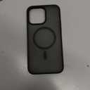 SUPFINE Magnetic for iPhone 15 Pro Max Case (Compatible with MagSafe) (Military Grade Drop Protection) Translucent Matte Shockproof Phone Cover, Black