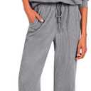 PRETTYGARDEN Women's Fall 2 Piece Lounge Sets Zip Up Sweatshirt Jogger Pants Sweat Track Suits Travel Outfit Winter Clothing (X-Large, Grey)