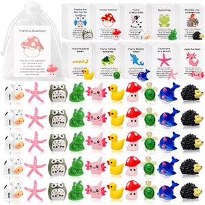 100 Set Employee Appreciation Gifts Bulk for Coworkers Staff - Teacher Appreciation Bulk Resin Gifts for Office Volunteer Staff Thank You Gift Set with Inspirational Note Cards