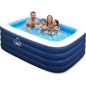Inflatable Pool for Kids and Adults with No Collapse, 100" X 60" X 30" Deepened Swimming Pool for Toddlers, Outdoor, Garden, Backyard