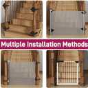 Upgrade 2 Pcs Baby Gate Banister Adapter  NoDrill Stair Railing Mount, Fits 23.5 Round/Square Posts, Compatible with Baby & Pet Safety Gates (Black, Standard-B)