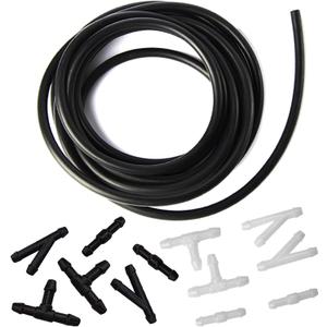 Windshield Washer Hose Kit - 4 Meter Universal Washer Fluid Hose with 12 Pcs Hose Connectors, Suitable for Most Windshield Washer Nozzle Installation, Connect Car Water Pump and Nozzles