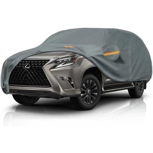 Waterproof Heavy Duty Car Cover Custom Fit Lexus GX(2013-2026), Outdoor Covers with Cotton Liner and Breathable Ventilation Mesh, Full Exterior Cover Sun Rain Snow UV Protection with Zipper Door