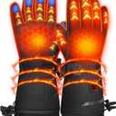 Heated Gloves for Men Women - Rechargeable Heating Ski Gloves 7.4V 22.2WH Battery with Touchscreen, 3-Level Adjustable, Waterproof Winter Warming Glove for Outdoor Hunting Hiking Camping (Medium)