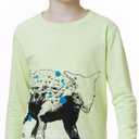 Boys Long Sleeve Shirts, Casual Cotton Tshirts Cartoon Graphic Crewneck Tops Tees Shirt for Kids Toddler Boy 3 Pack (S)