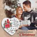Sorry for Your Loss Gifts - Remembrance Gifts Christmas Decorations for Tree, Memorial Gift for Loss of Mom, Daughter, Father, Friend, Cardinal Heart-Shaped Ceramic Christmas Ornaments 2025,