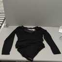 Bodysuits For Women Sexy Long Sleeve Mesh Backless Tops,Going Out Body Suit Black, X-Large