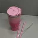 30 oz Tumbler with Handle and 2 Straws, 2 in 1 Lid Insulated Water Bottle Stainless Steel Travel Coffee Mug, Cherry Blossoms