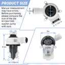 W10661045 W10614033 Washer Drain Pump Replacement Compatible for Whirlpool Kenmore Amana Maytag Washing Machine, Replace W10215134 WPW10661045VP 3554974 AP6023670 PS11757016 EAP11757016 by MIFLUS