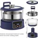 3L Low Carb Rice Cooker, Multifunctional Auto-Lift Low Sugar Rice Cooker (Blue)