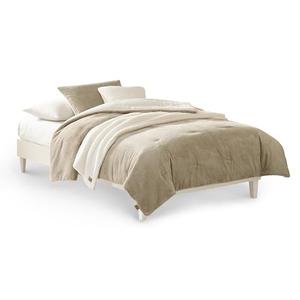 UGG Remina Twin Comforter Set 4 Piece Bed in a Bag with Throw Blanket, Decorative Pillow Sham and Reversible Comforter Hypoallergenic Washable College Dorm Bedding, Twin XL, Brown Birch