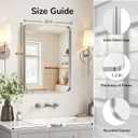 USHOWER Brushed Nickel Bathroom Mirror 30"x40"