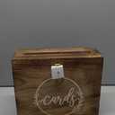 Wedding Card Box with Card Slit and Lock 12"X10"X4.5"- Gift Wishing Well Card Box for Weddings, Receptions, Birthdays, Graduations, Baby Showers, Honeymoon Funds WBKH (Burnt)