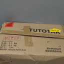 TUTOTAK Narrow Bookshelf, 8-Tier Bookcase, Spine Book Shelf for Small Space, Corner Standing Shelf for Living Room, Office, Study, Entryway, Rustic Brown BS06BB008