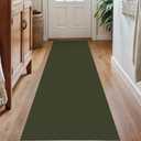 KOZYFLY Runner Rug 2x7 Ft Washable Runners for Hallways Non Slip Rubber Backed Kitchen Runners, Braided Cotton Entryway Runner Indoor, Floor Carpet for Hallway Kitchen Entryway, Dark Green