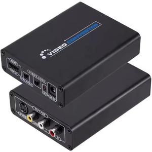HDMI to Composite 3RCA AV S-Video R/L Audio Video Converter Adapter HD to AV S-Video CVBS Video Converter HD to 3RCA PAL/NTSC Adaptor for TV PC