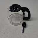 12-Cup Replacement Coffee Carafe Compatible with Mr. Coffee Coffee maker Pot, Replace Part# PLD12 PLD12-RB Series, Black Handle (Classic)
