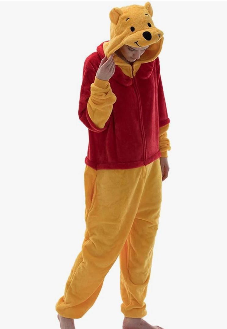 COSUSKET Snug Fit Unisex Adult Onesie Pajamas, Flannel Cosplay Animal One Piece Halloween Costume Sleepwear Homewear, Size: XL