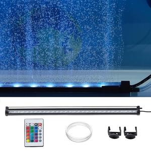 Carefree Fish Aquarium 4/8/12/16/24/40In Led Nanometer Materials Air Stone Strip Ⅱ and Tube Fish Tank Oxygen Stone Bubble Wall RGB Light Waterproofing Grade IP68(Air Pumps not Included