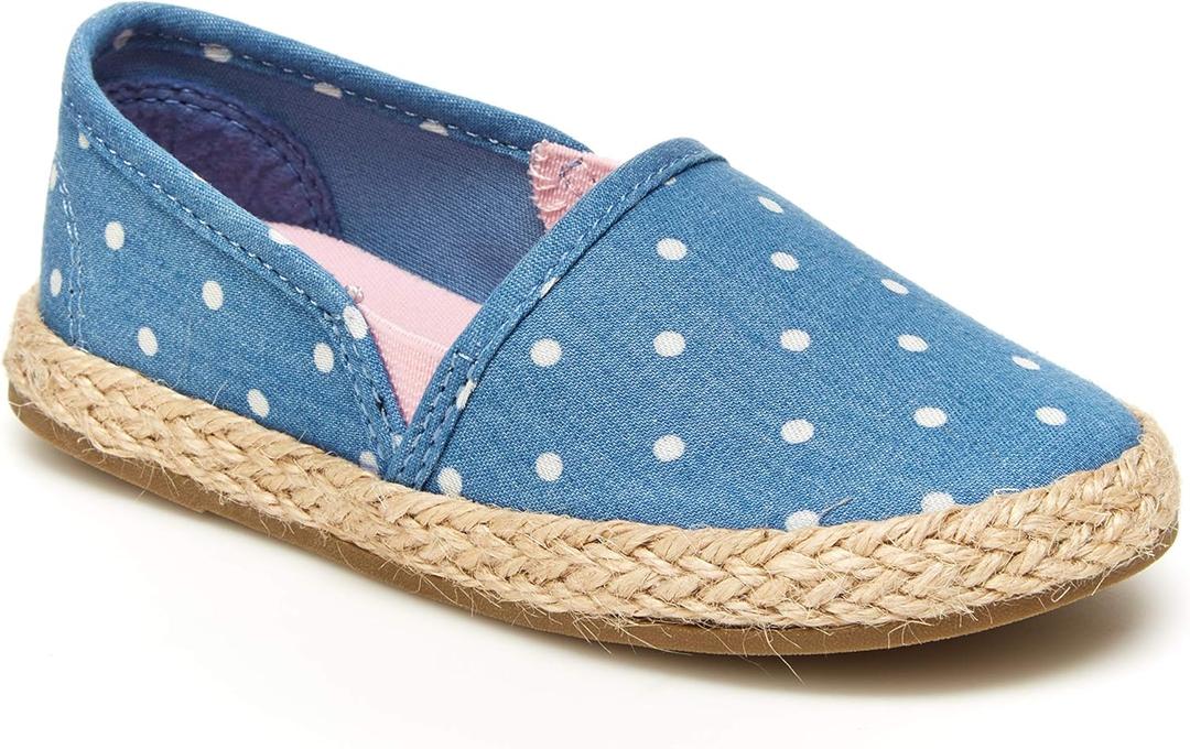 Simple Joys by Carter's Girls Ari Canvas Espadrille (12 Little Kid, Blue)
