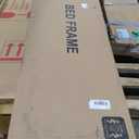 GarveeHome Queen Size Metal Bed Frame for Bedroom, Heavy Duty Metal Platform Frame with Wooden Headboard & Under-Bed Storage, No Box Spring Needed, Noise Free, Easy Assembly