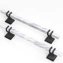 homdiy 10 Pack 6-1/4 Inch Marble Cabinet Pulls, White Marble Grain Kitchen Cabinet Handles Black and White Dresser Drawer Pulls