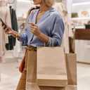 OUTUXED 40pcs Paper Bags with Handles Brown Kraft Paper Bags Assorted Sizes (8/10/12.6/16 Inches) Bulk for Gift, Business, Retail, Shopping, Party Favor