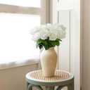 Mkono Rose Artificial Flowers 10 PCS Fake Rose Bouquet Silk Faux Flowers with Long Stem Realistic Blossom Roses for Home Decor Wedding Party Valentine's Day DIY Decorations (White)