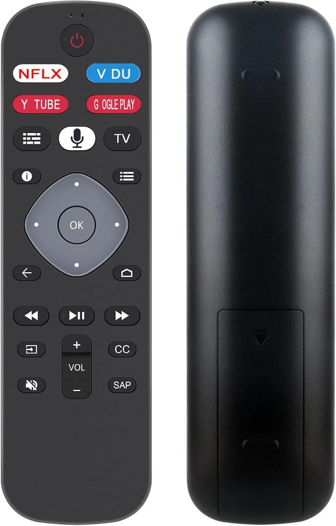 URMT26RST004 Voice Replacement Remote fit for Philips TV 65PFL5504/F7 65PFL5604/F7 65PFL5704/F7 65PFL5766/F7 50PFL5766/F7 43PFL5766/F7 55PFL5766/F7 50PFL5806/F7 32PFL5505/F7 75PFL5704/F7 65PFL5604/P7