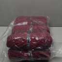 8 Packs Jumbo Chunky Chenille Yarn - 1820g(64oz) 254 Yards (761ft) Bulky Yarn - Chunky Yarn for Hand Knitting Blanket,Cushions, Pet Bed - Soft and Durable(Wine Red)