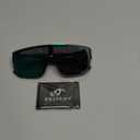 FEISEDY Polarized Fit Over Glasses Sunglasses for Men Women, Sports Wrap Around for Driving Cycling Fishing B0315 (Large, 04 Black Frame/Green Mirrored Lens)