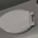 KOHLER 4636-RL-0 Cachet ReadyLatch Elongated Slow Close Toilet Seat, Soft Close Toilet Seat Quiet Lid, Contoured Grip-Tight Bumpers Installation Hardware, Apartment Essentials, White