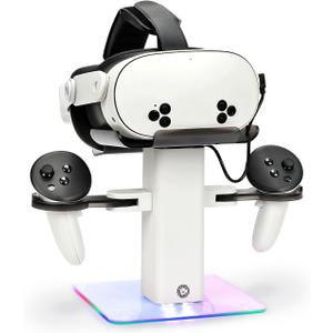 Charging Dock for MetaQuest 3S, Vertical Charging Stand, Compatible for Quest 3S/Quest 3/Quest 2 VR Controller Holder (White)
