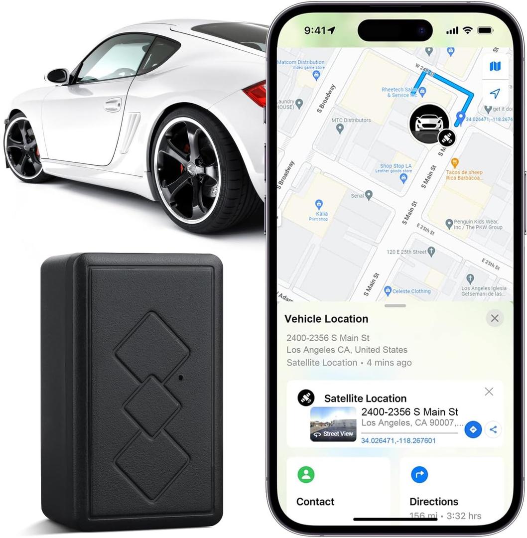 GPS Tracker for Vehicles, Mini Magnetic GPS Real Time Car Locator, 4G LTE GPS Tracking Device, Full Global Coverage Long Standby GSM SIM GPS Tracker for Vehicle, Car, Person Location.