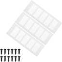 PATIKIL 9 x 3 Inch Door Air Vent Cover, 3 Pcs Heavy Duty Aluminum Grille Ventilation Cover Louvered with Mounting Screws for Cabinet Wardrobe Door, Silver