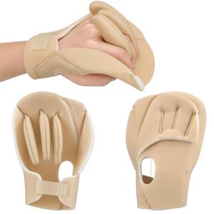 TrelaCo 2 Pcs Sof-foam Palm Protector for Left Hand Foam Contracture Cushion Prevention Gloves Palm Guard Protection Pad with Finger Separators for Left Hands Stroke Disabled Elderly Support Fingers