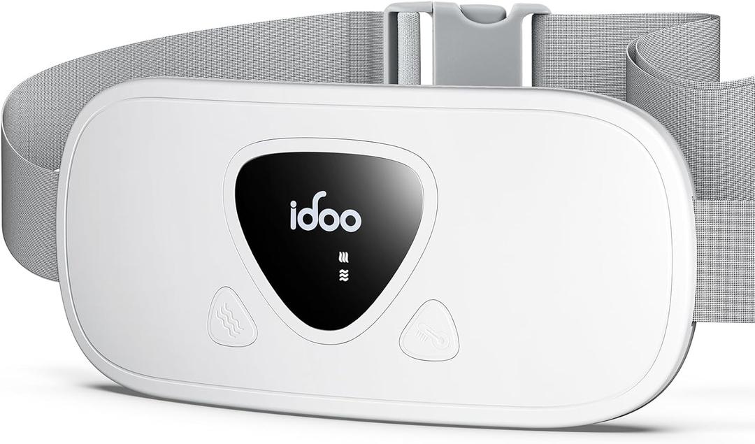 iDOO Portable Heating Pad for Period Cramps, FSA HSA Approved Products Only, Cramps Heat Pad Women, Cordless Heating Pad for Back Pain Relief, Gifts for Girlfriend Mom Wife Women (Pure White)
