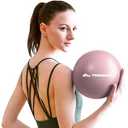 Trideer 9-Inch Pilates Ball, Anti-Burst & Non-Slip Small Exercise Ball for Yoga, Core Training, Physical Therapy, Balance, Stability and Stretching Fitness Equipment with Inflation Straw