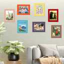 Prudiut 15 Pack 11x14 Picture Mats, Mixed Colors Frame Mattes for 8 x10 Pictures Photo Frame Mat Core Bevel Cut Mat Board Show Kit for Photos, Prints, Artworks