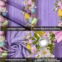 Happy Easter Door Cover Banner 70.87 x 35.43 Inch, Spring Easter Bunny Eggs Welcome Porch Banner, Vertical Easter Door Banner Decoration for Front Door Indoor Outdoor Party Decor