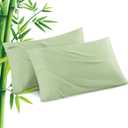 Pillowcases Queen Size 2 Pack, Cooling Viscose from Bamboo Pillow Cases with Envelope Closure, Cool & Breathable Pillow Cover for Hot Sleepers and Night Sweats, 20" x 30"