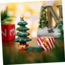Christmas Aquarium Decoration Set: Christmas Fish Tank Decorations Xmas Tree Figure Present Box Miniature Resin Micro Landscape Ornaments for Fish Tank Supplies Table Decor