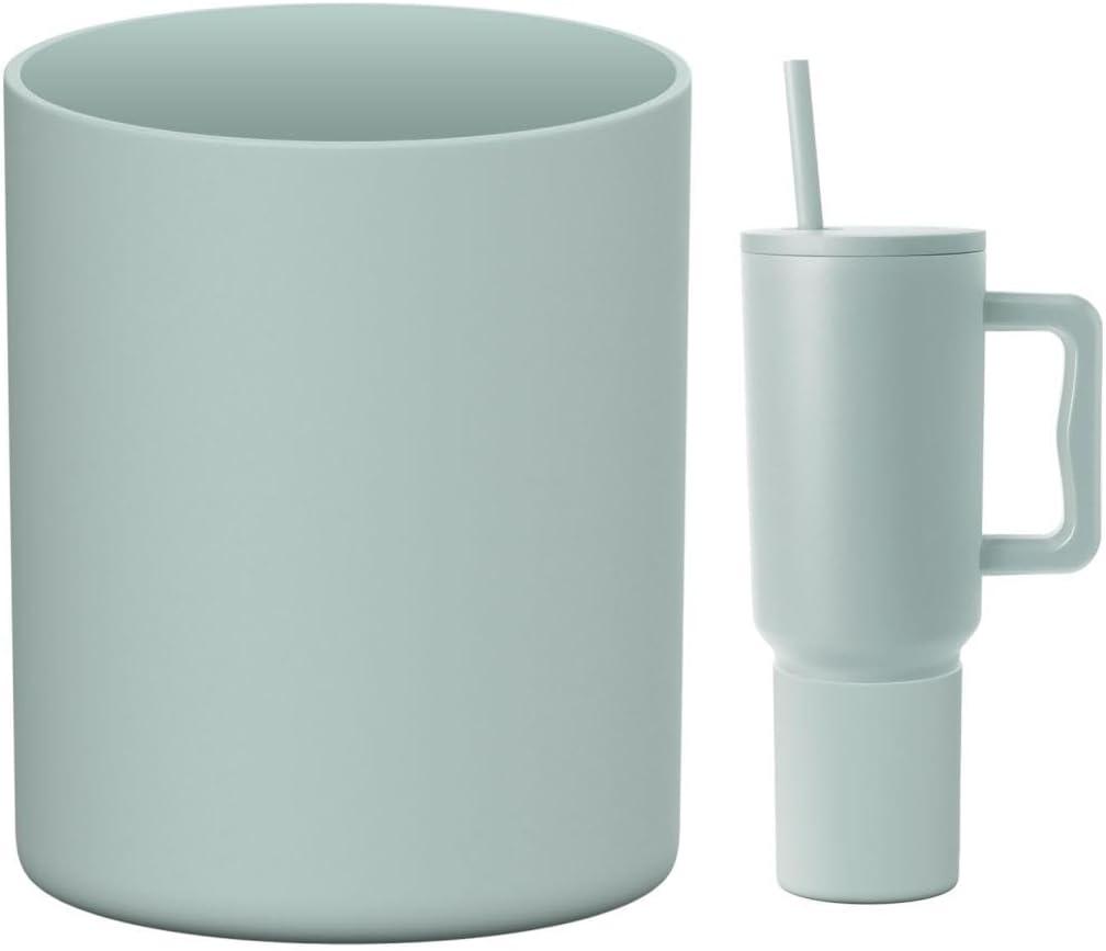 Silicone Boot Compatible with Sinple Midern 40 oz Tumbler with Handle/Trek Pivot, Protective Anti-Scratch Bottle Bottom Sleeve Cover Compatible with Sinple Midern Tumbler (Sea Glass Sage)