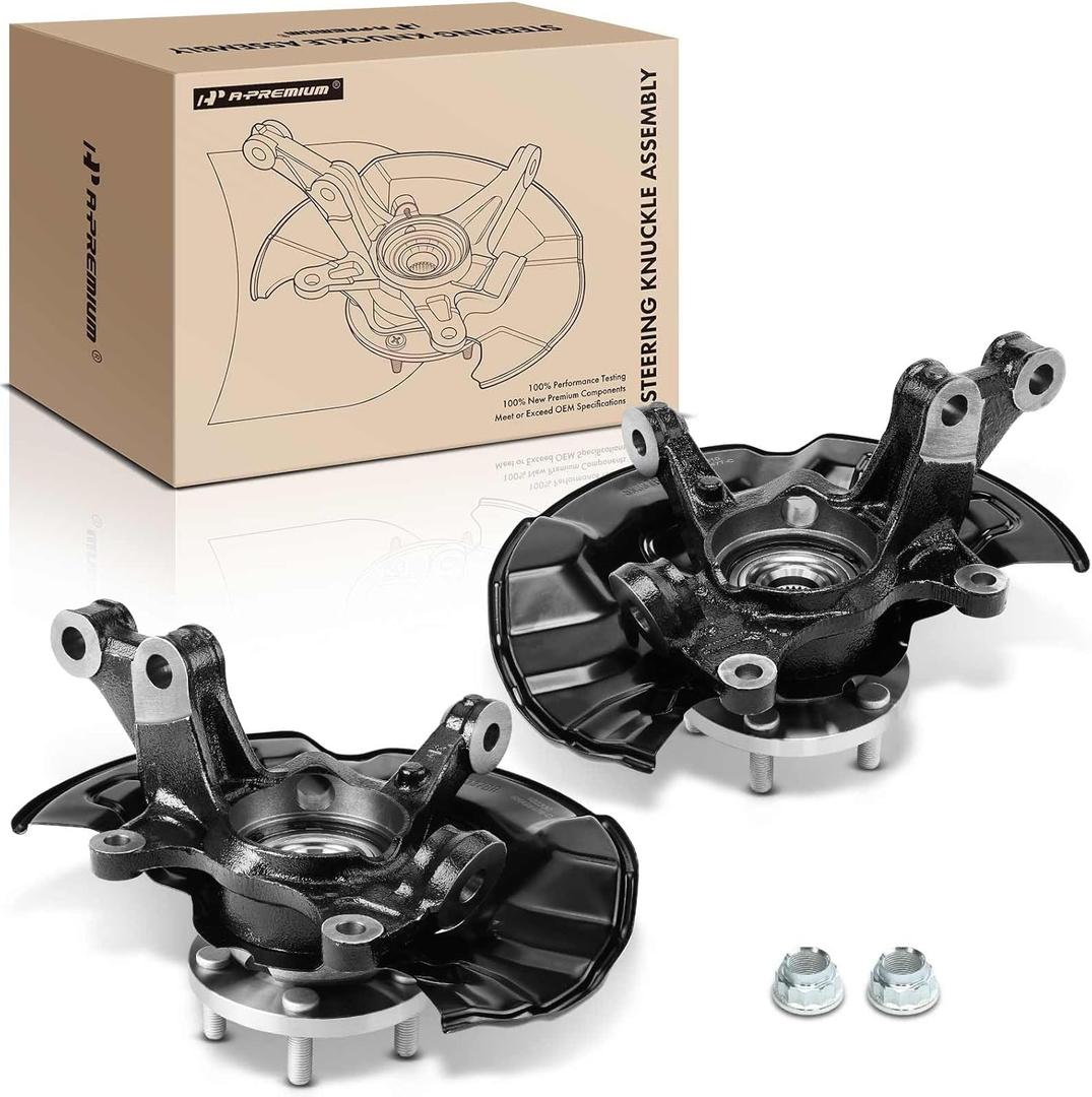 A-Premium 2 x Front Left and Right Steering Knuckle & Wheel Bearing Hub Assembly Compatible with Toyota Corolla 2009-2018, Matrix 2009-2014, Driver and Passenger Side